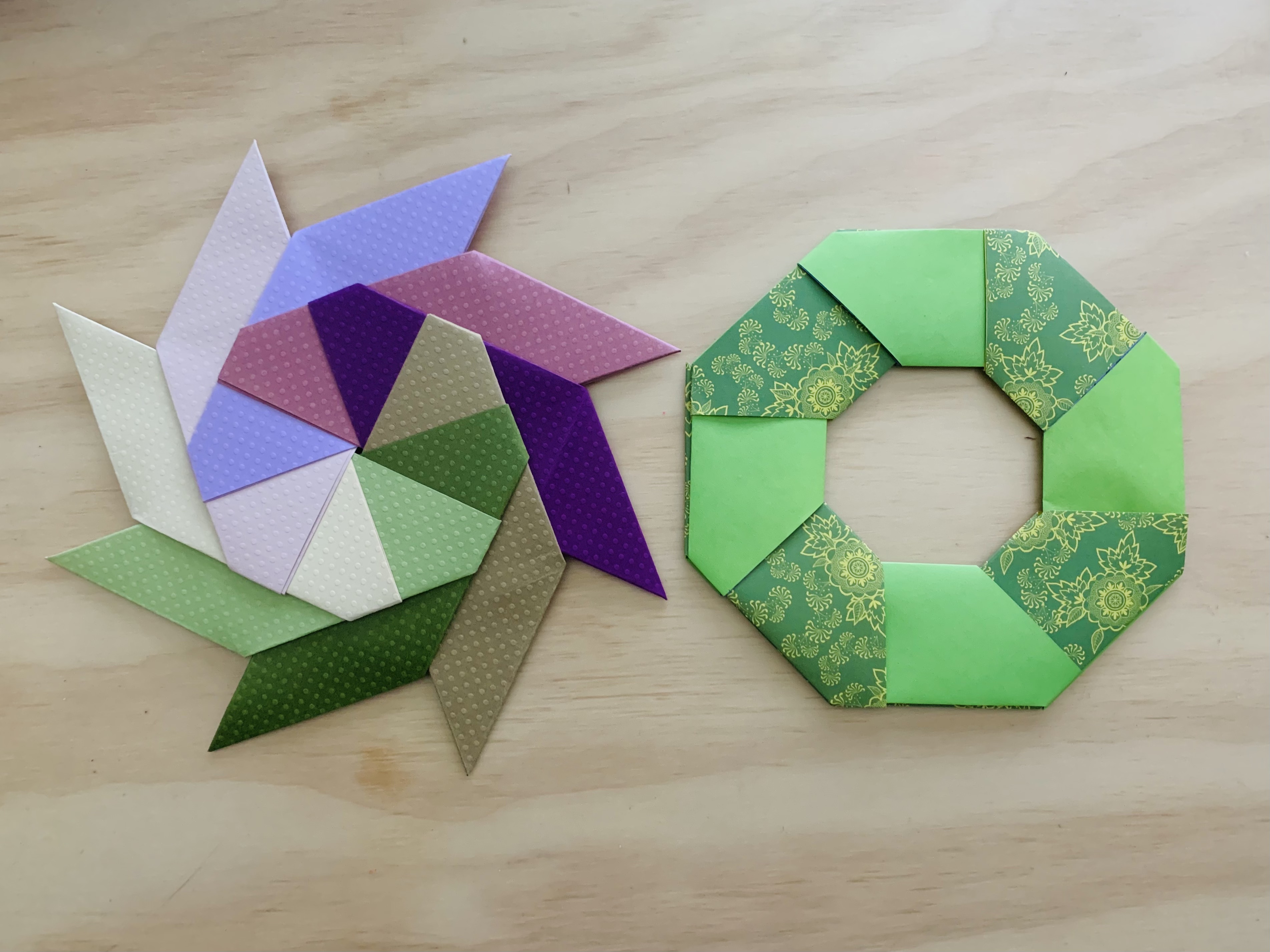 How to make a Transforming Origami Star & Origami Wreath - (Our Holiday  Tradition) - Giddyup Art Studio